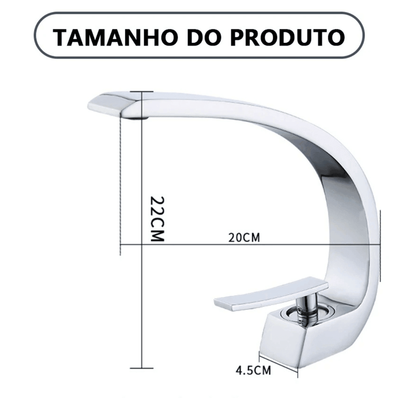 Torneira moderno Com misturador monocomando