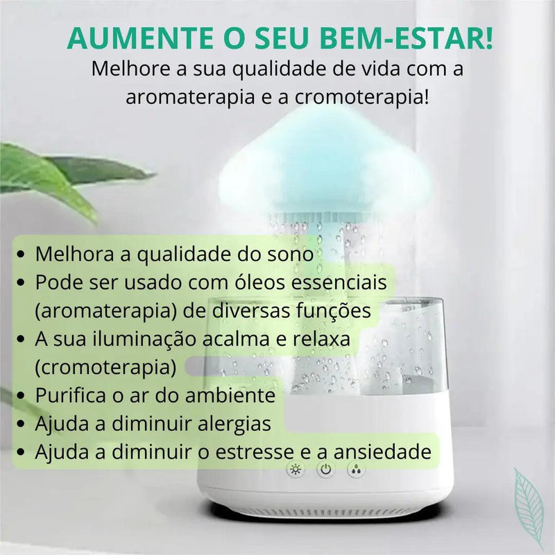 Difusor e umidificador de ambientes ultrassônico NuvemAir